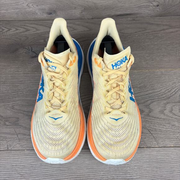 Hoka One One M Mach 5 Running Shoes Men's 10D Yellow White Sneakers 1127893 IVOR - Picture 4 of 13